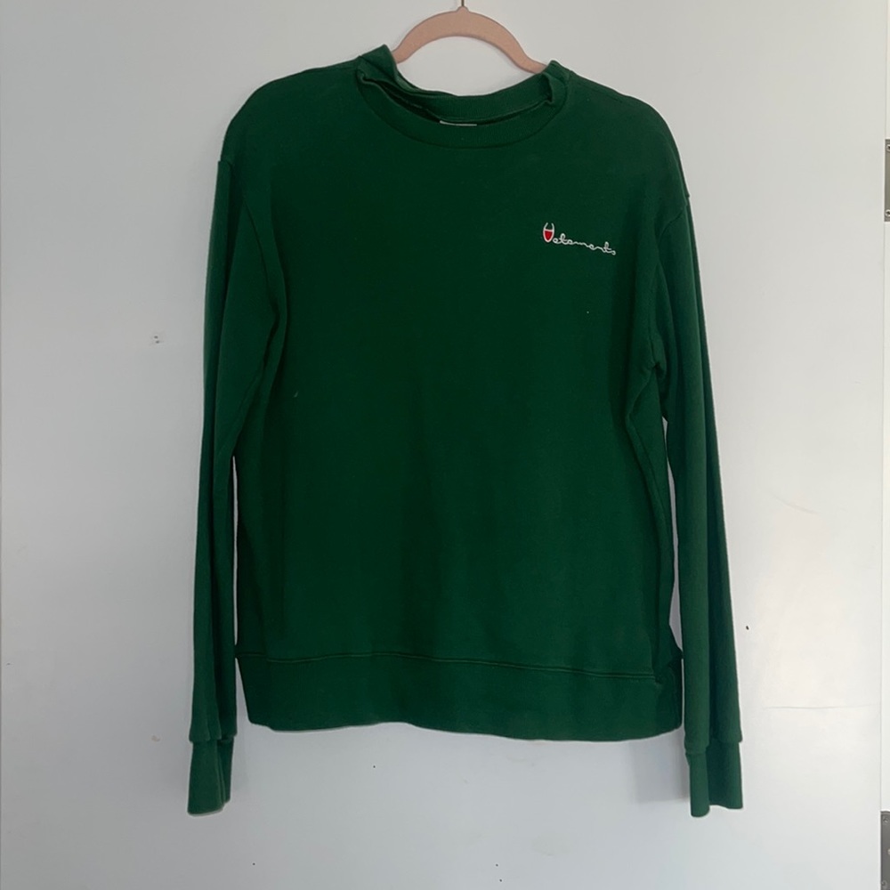 Vetements green crew neck sweater